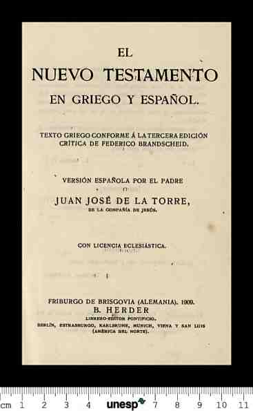 El Nuevo Testamento En Griego Y Espanol